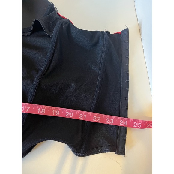 Playboy Intimates Corset Bustier Top Black & Red Lace Up Hook & Eye M - Picture 14 of 14